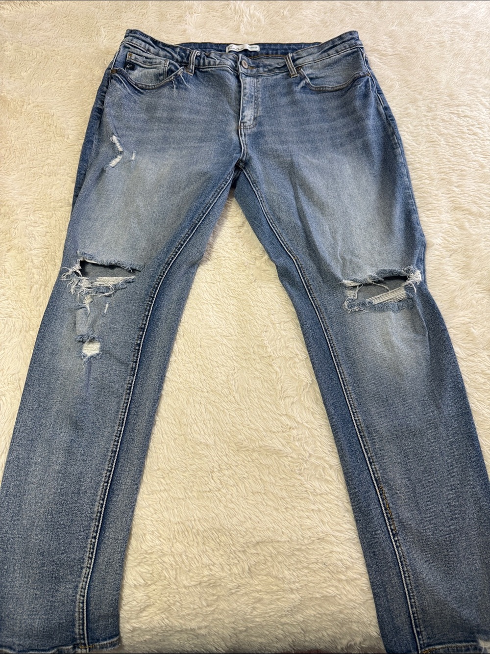 KanCan Distressed Light Blue Ripped Jeans
